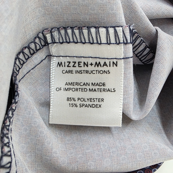 Office Techwear Mizzen+Main Button Down Men’s Large Trim Fit Stretch USA Made - Picture 7 of 16
